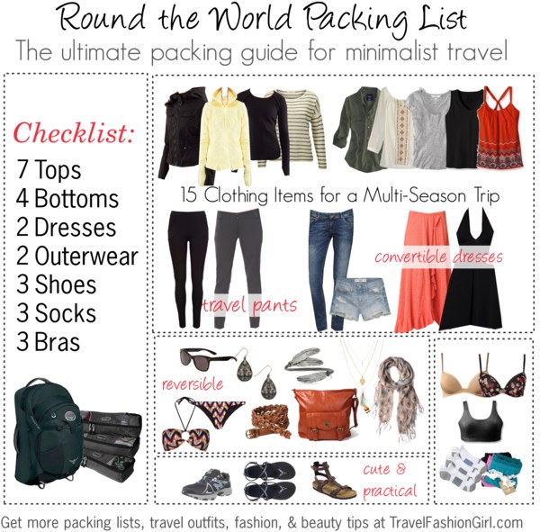 shop the around the world packing list for girls