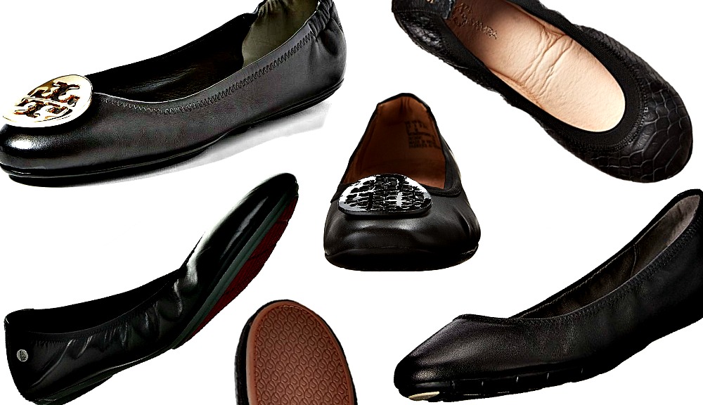 plain black ballet pumps