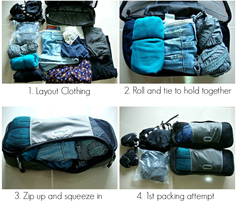 how to pack formal dresses in a packing cube