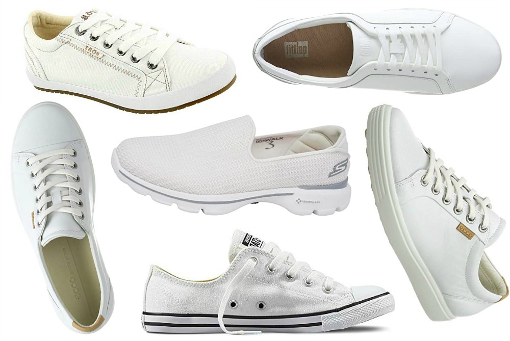comfortable white womens sneakers