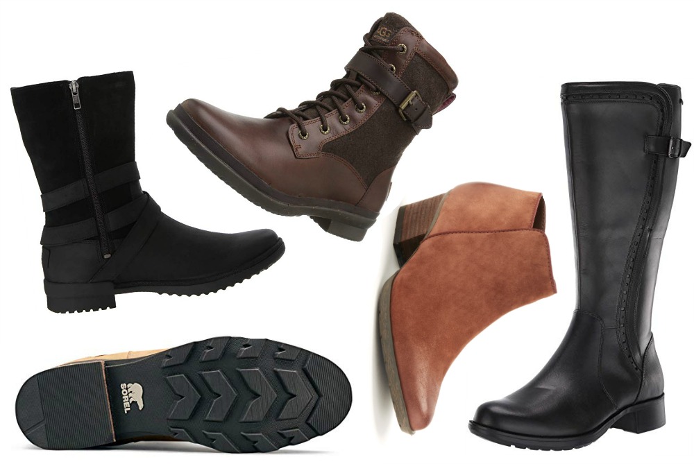 ladies rubber sole boots