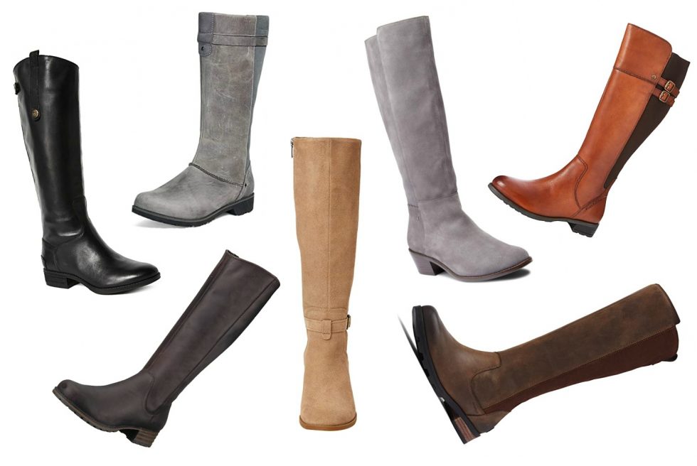 comfortable knee high boots with heel