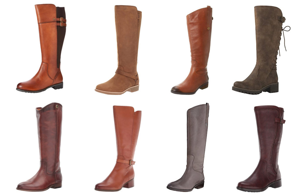Low Heel Stretchy Elastic Band Side Zipper Winter Boots. Extra Wide Calf Luoika Womens Wide Width Knee High Riding Boots 