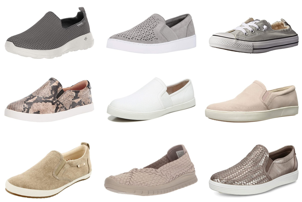 Zara Woman Slip-on Sneakers cream-light grey allover print casual look Shoes Sneakers Slip-on Sneakers 
