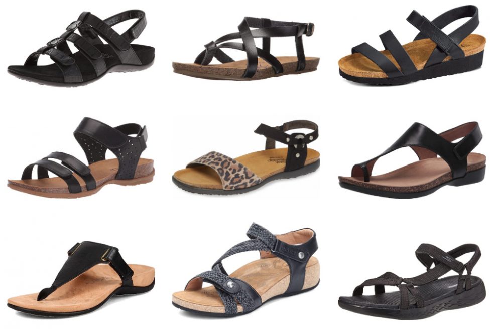 stylish black sandals