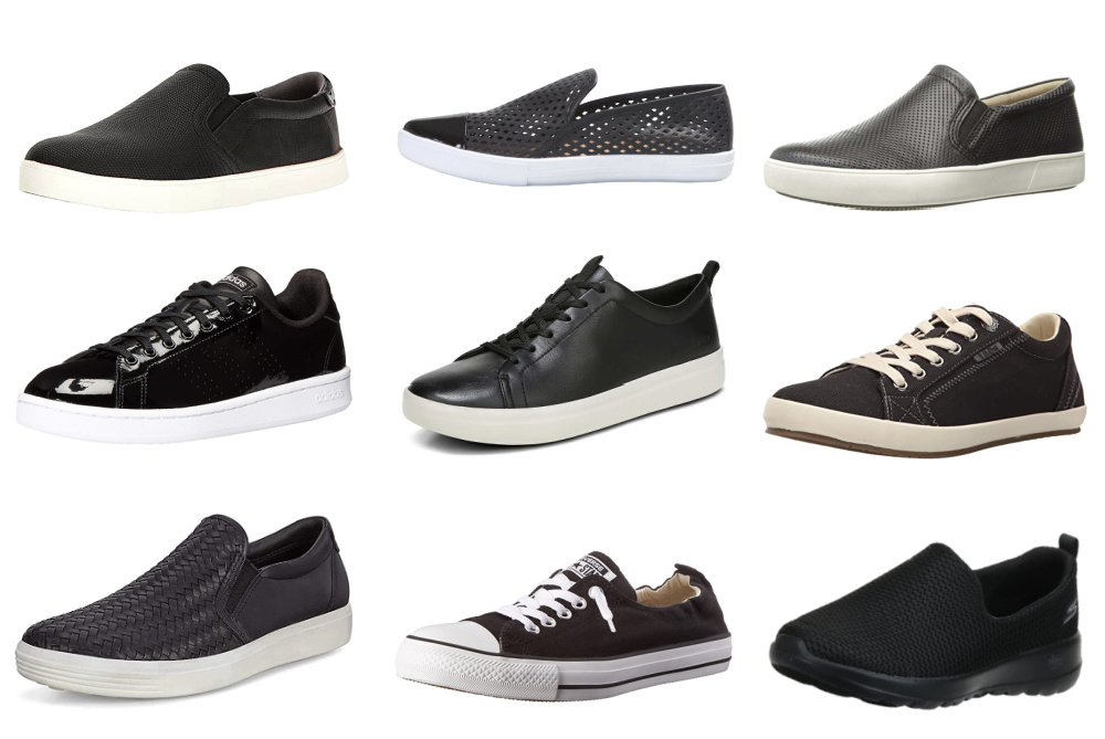 best women's black sneakers